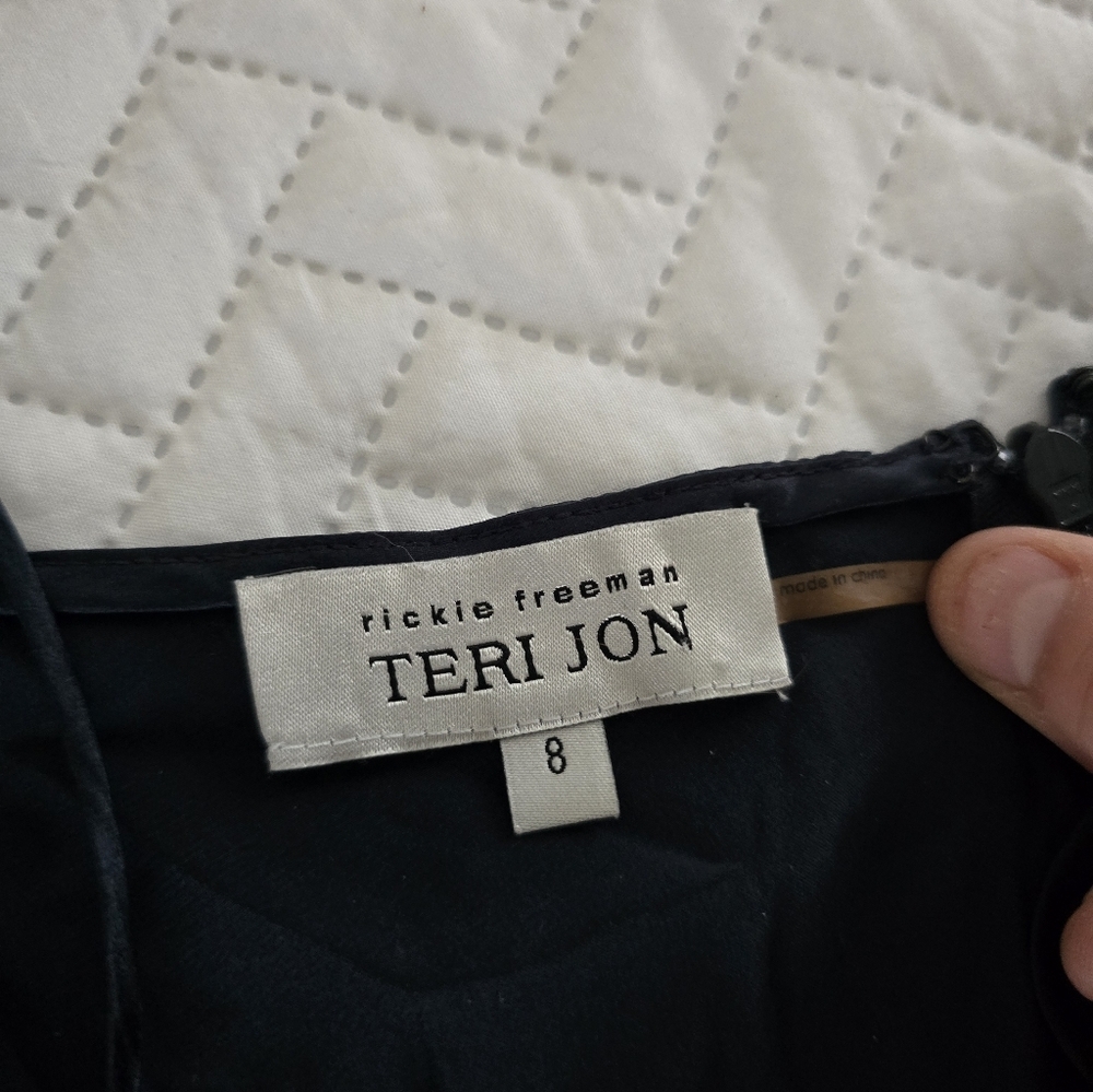 Rickie Freeman Teri John Black Silk Slip Dress - Picture 6 of 7